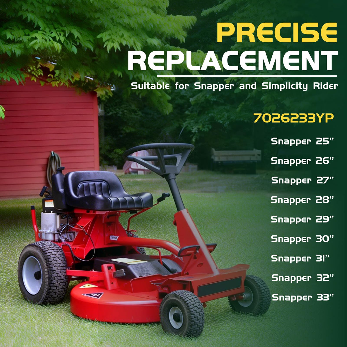 Shiosheng compatible models for 25-inch rear-engine riders