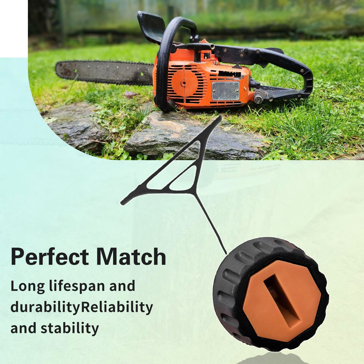 Shiosheng easy grip cap for Stihl reduces twisting effort during maintenance.