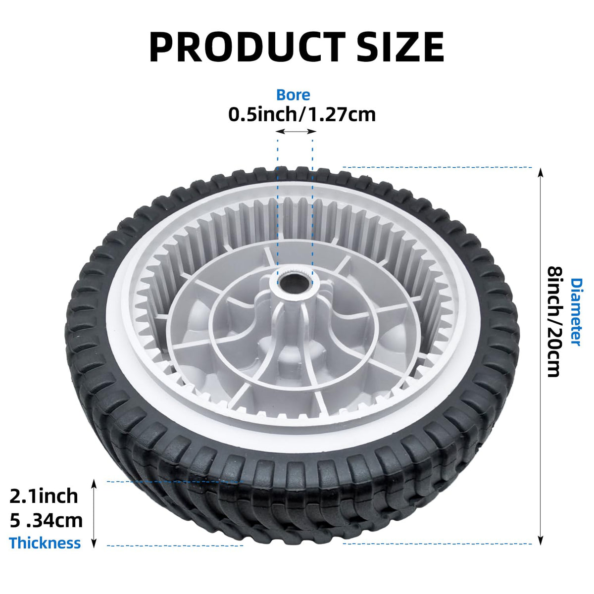 Shiosheng front-drive wheels with included gears for quick replacement.