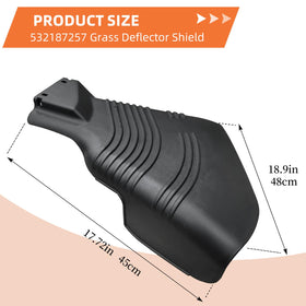 shiosheng grass deflector shield side-discharge view for clean lawn clippings