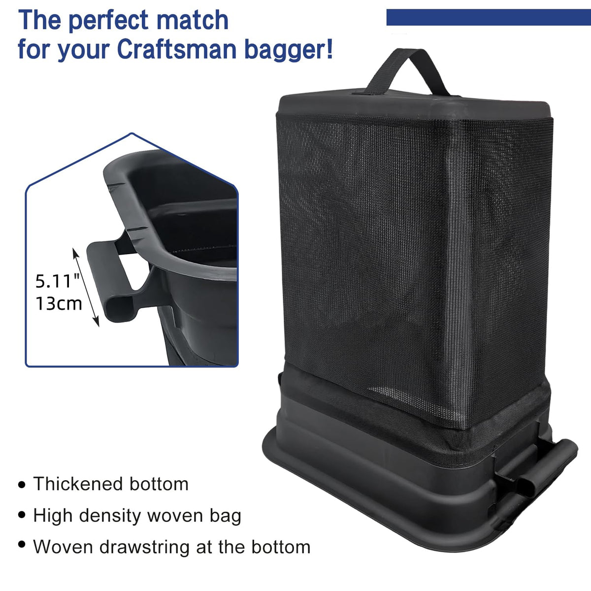 Shiosheng bag fits Husqvarna, Dixon and AYP mowers for clean bagging