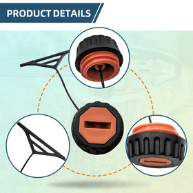 Shiosheng packaging includes oil cap and fuel cap, ready to install.