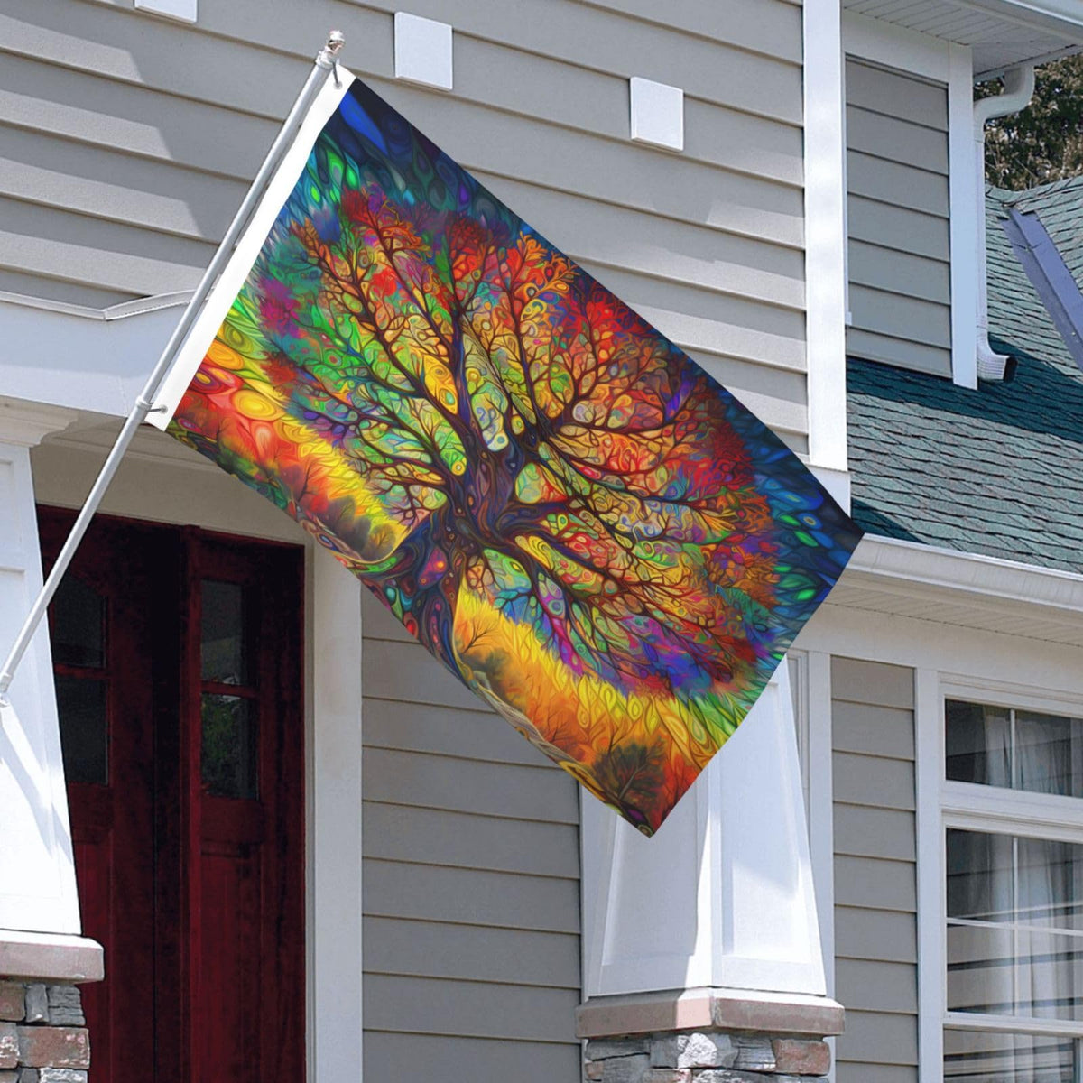 SHIRMDIY colorful pattern banner adds festive flair to celebrations