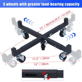 Shitailu adjustable dolly extends from 15 to 20.5 inches to fit large pots.