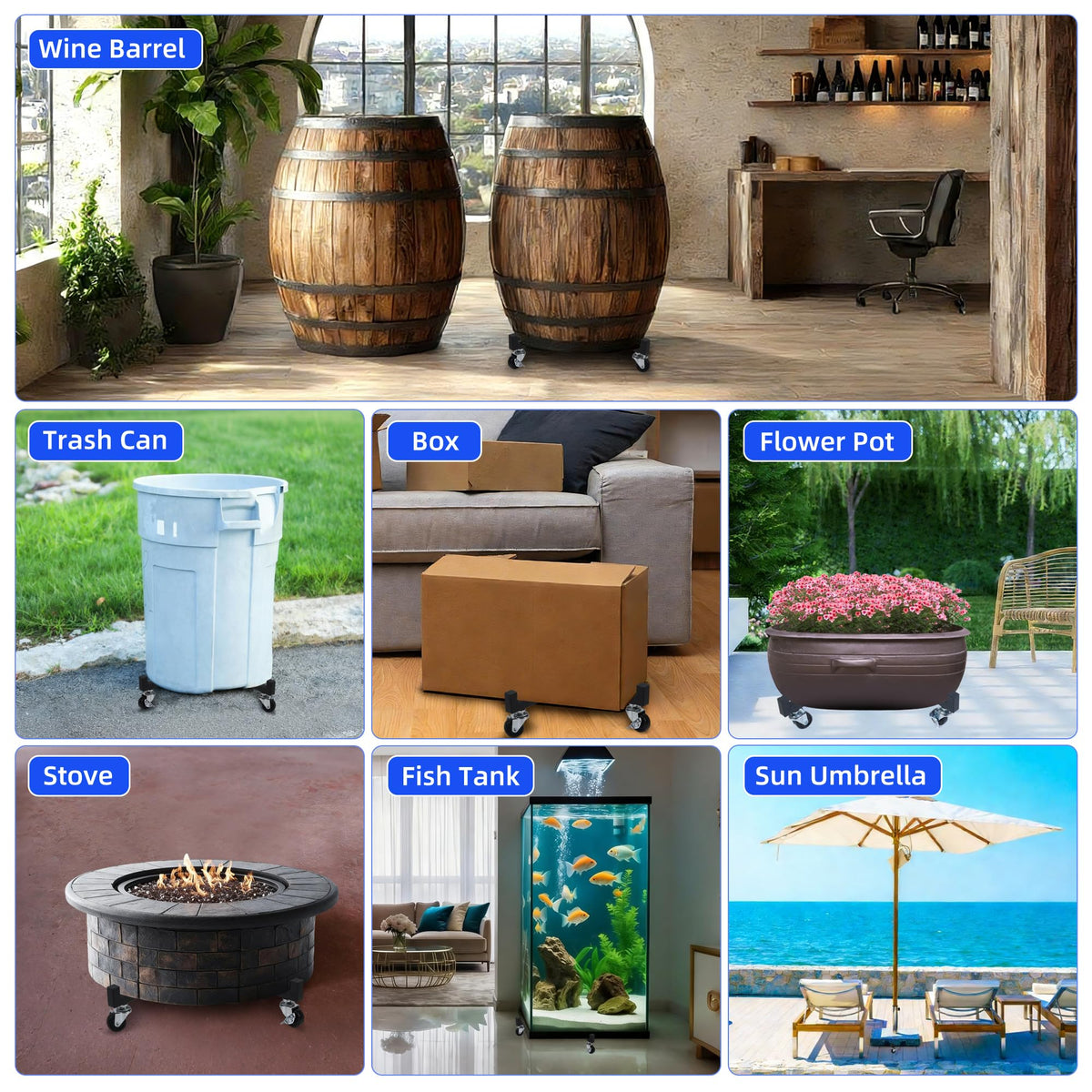 Shitailu versatile planter stand moves large pots smoothly indoors or outdoors.