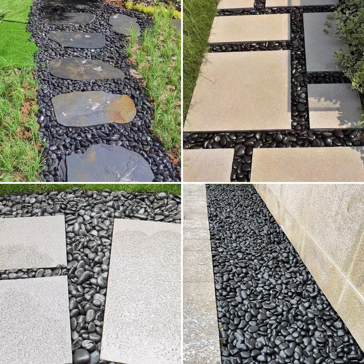SHIZWU garden drainage pebbles help prevent mud while keeping a polished look.