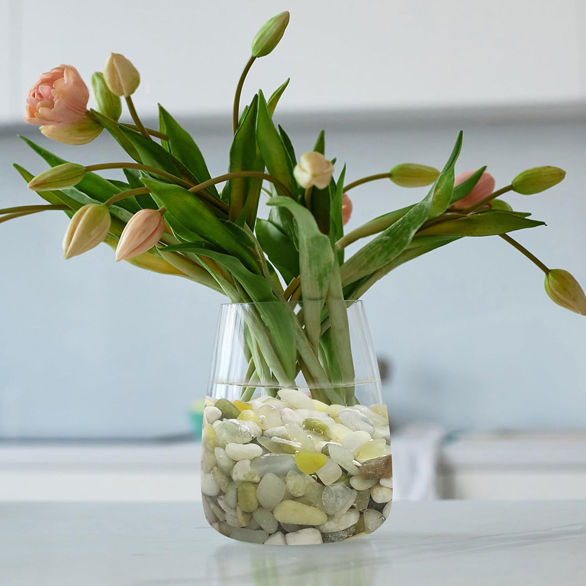 SHIZWU jade pebbles garden-path decor for natural look and durability.