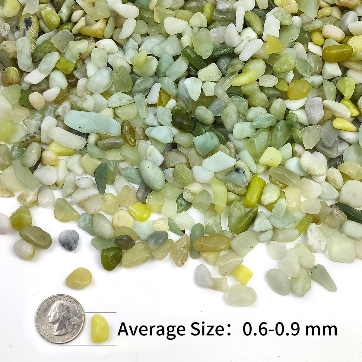 SHIZWU natural jade pebbles polished finish for elegant vase or plant display.