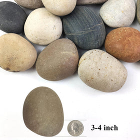 SHIZWU river rocks brighten flower beds with natural color contrasts.