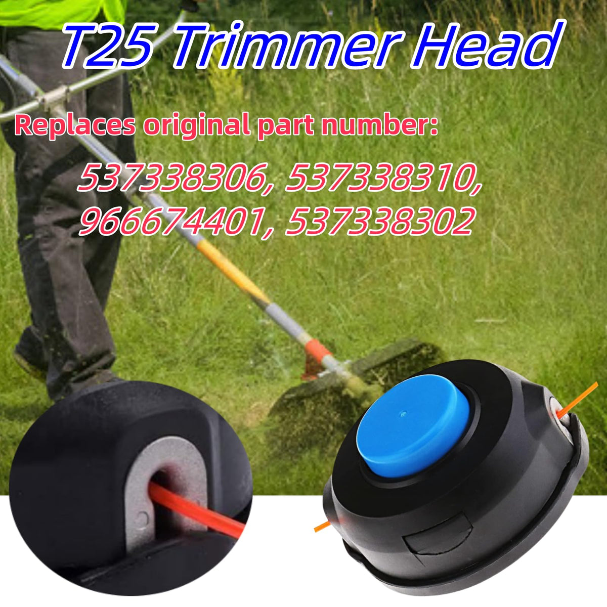 SHJDHX T25 head featuring left-hand thread for secure installation.