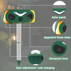 SHKI LED flash lights activate to deter wildlife