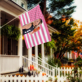 Shmbada PaigeBueckers flag premium polyester fabric with bright colors.
