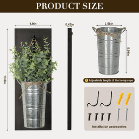 SHOHAYTO wall planter with artificial eucalyptus for maintenance-free greenery.