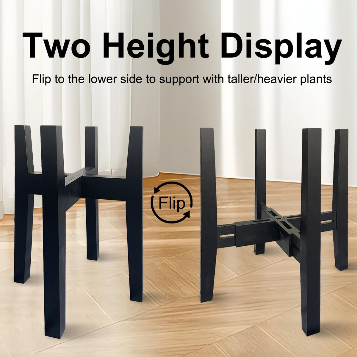 Sholramo mid-century modern plant stand adds clean lines to any room.