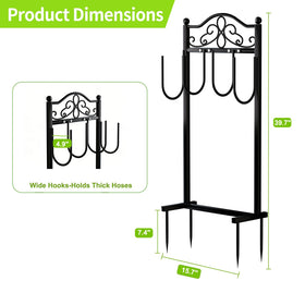 Shomextol heavy-duty hose holder showcases reinforced stability for outdoor use.