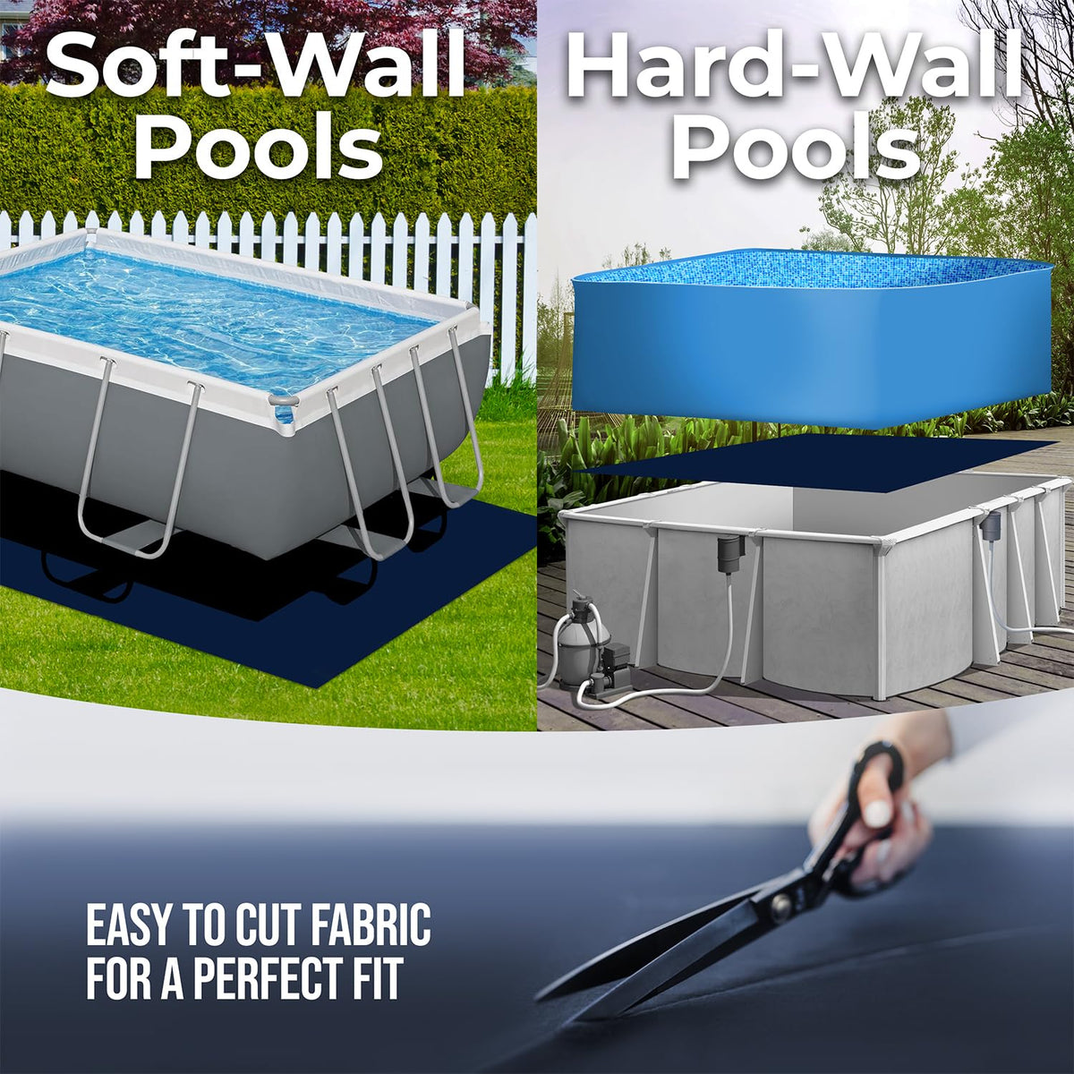Shop Square above-ground pool liner protector helps guard metal components from exposure.