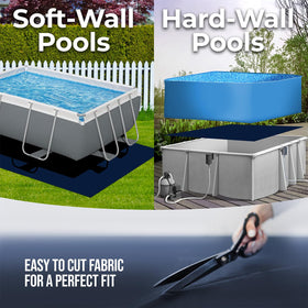 Shop Square above-ground pool liner protector helps guard metal components from exposure.