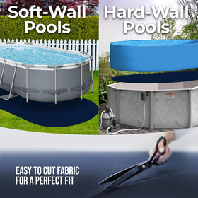Shop Square durable geotextile pad guards against abrasions around your pool.