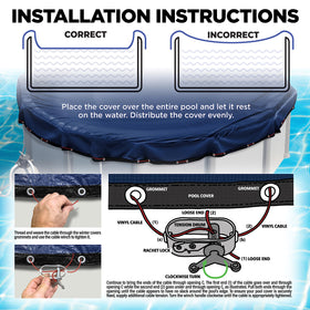 Shop Square pool cover with heavy-duty cable and winch ensures secure fit