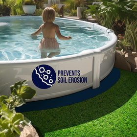 Shop Square precut pool pad simplifies installation for soft- and hard-sided pools.