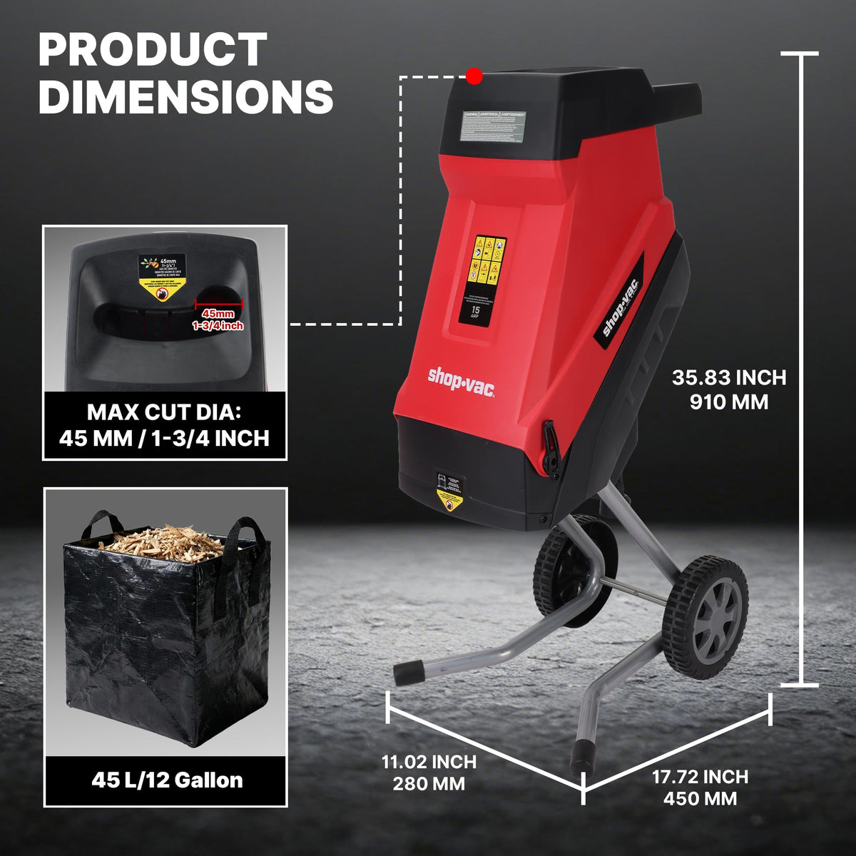Sharp dual blades maximize cutting power and efficiency on branches