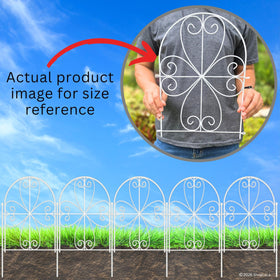 ShopLaLa decorative fence panel set of ten, easy to assemble for borders.