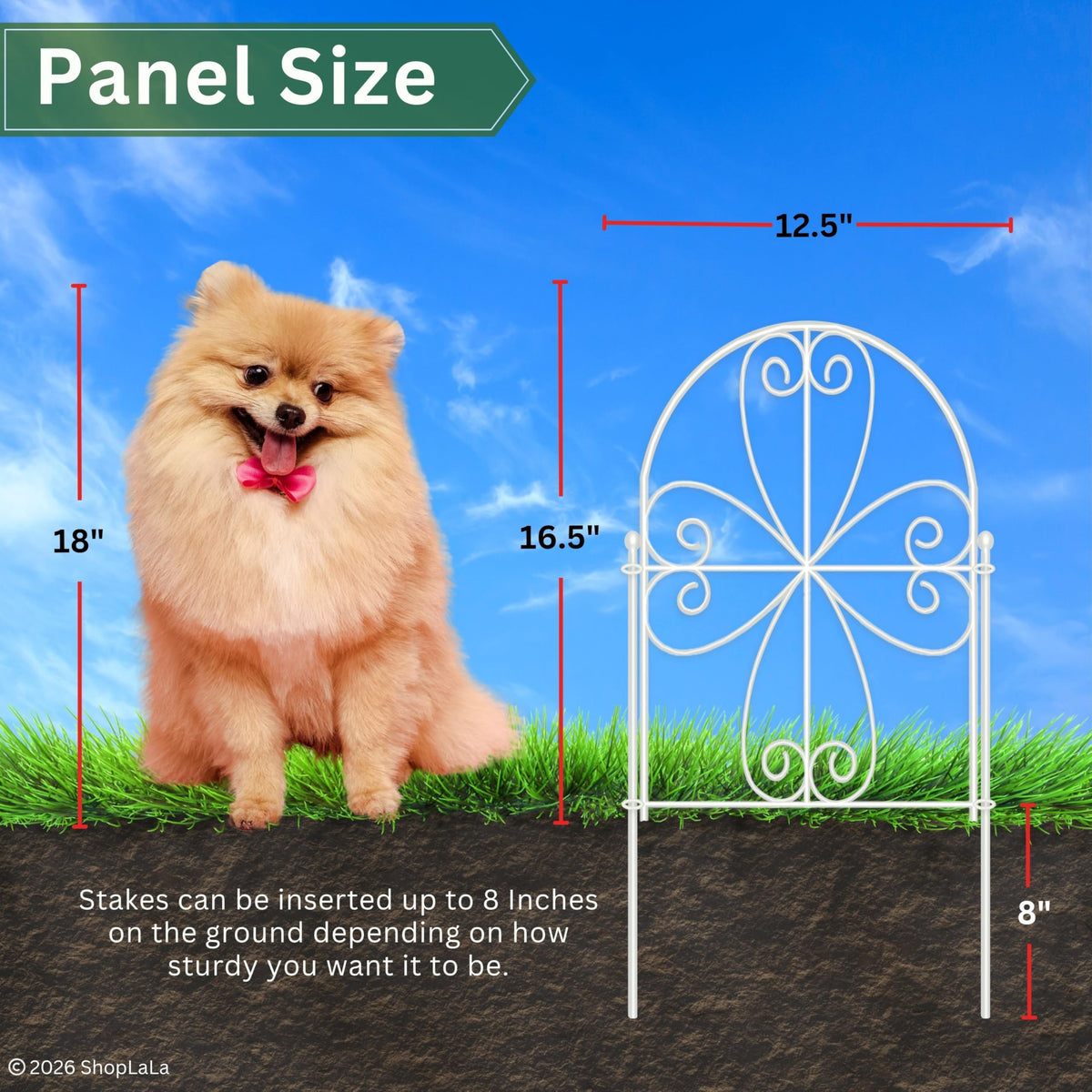 ShopLaLa dog-friendly garden border helps define spaces and deter small intruders.