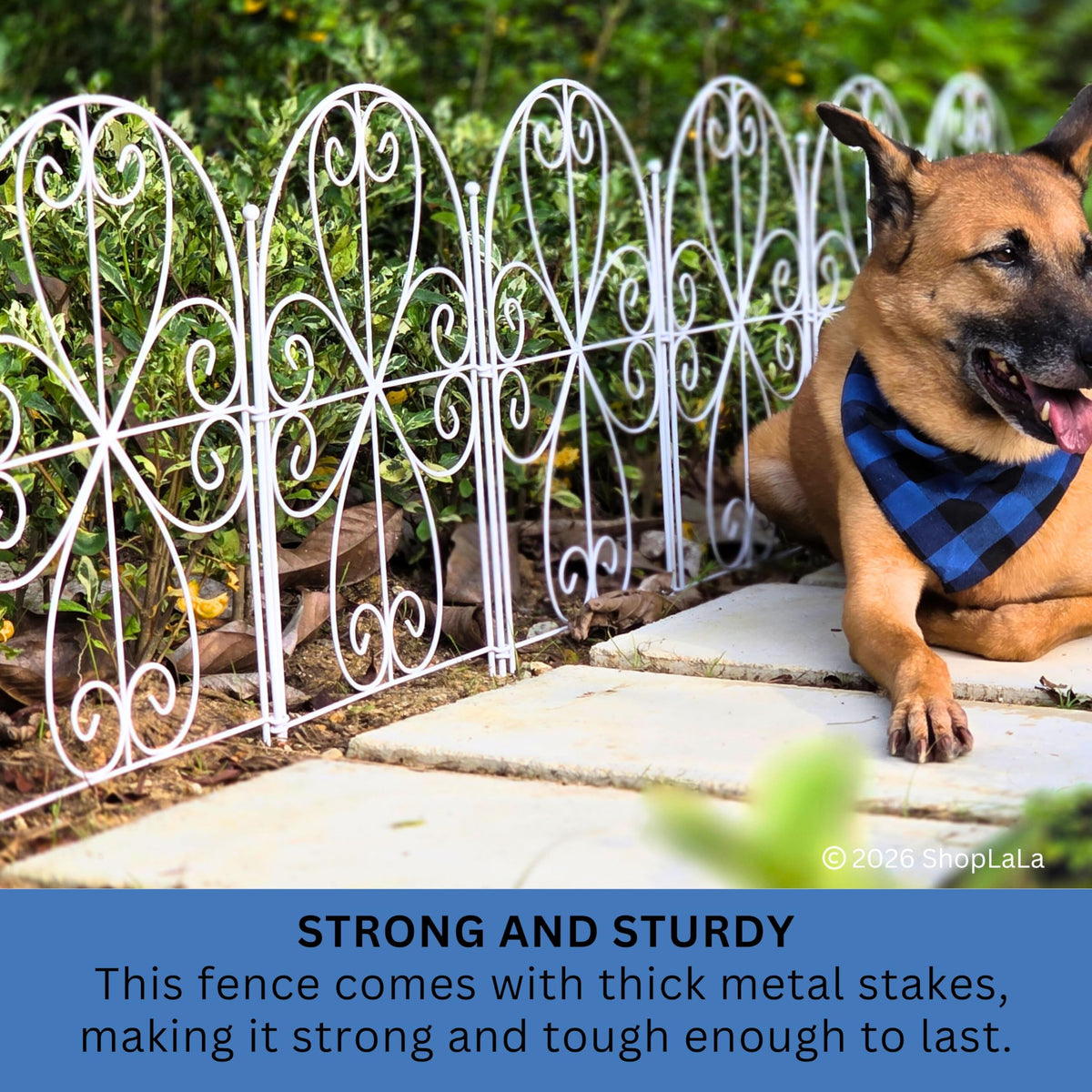 ShopLaLa easy-install fence panel snaps together without tools for quick setup.