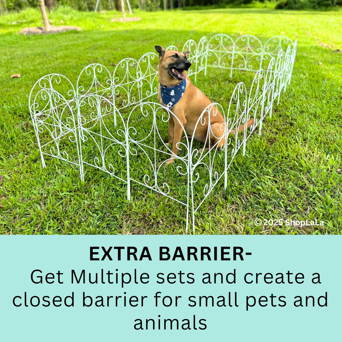 ShopLaLa easy install white garden fence saves setup time.