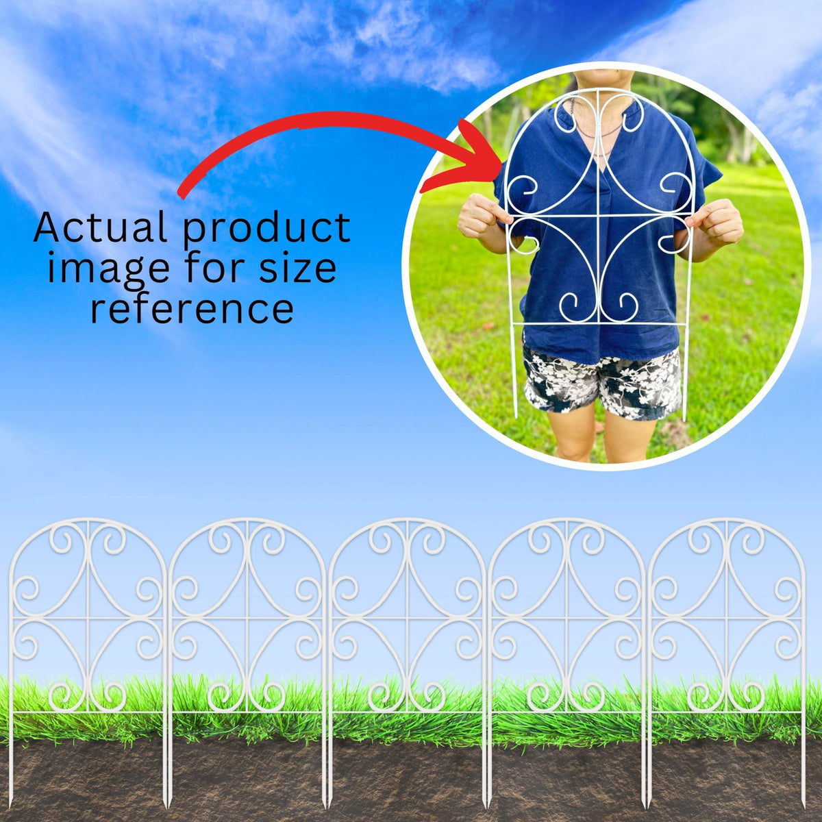 ShopLaLa flower bed edging fence adds decorative touch to yards.
