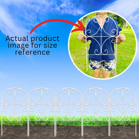 ShopLaLa flower bed edging fence adds decorative touch to yards.