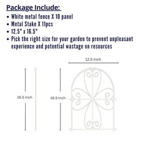 ShopLaLa rustproof white garden fence showing durable, weather-ready finish.