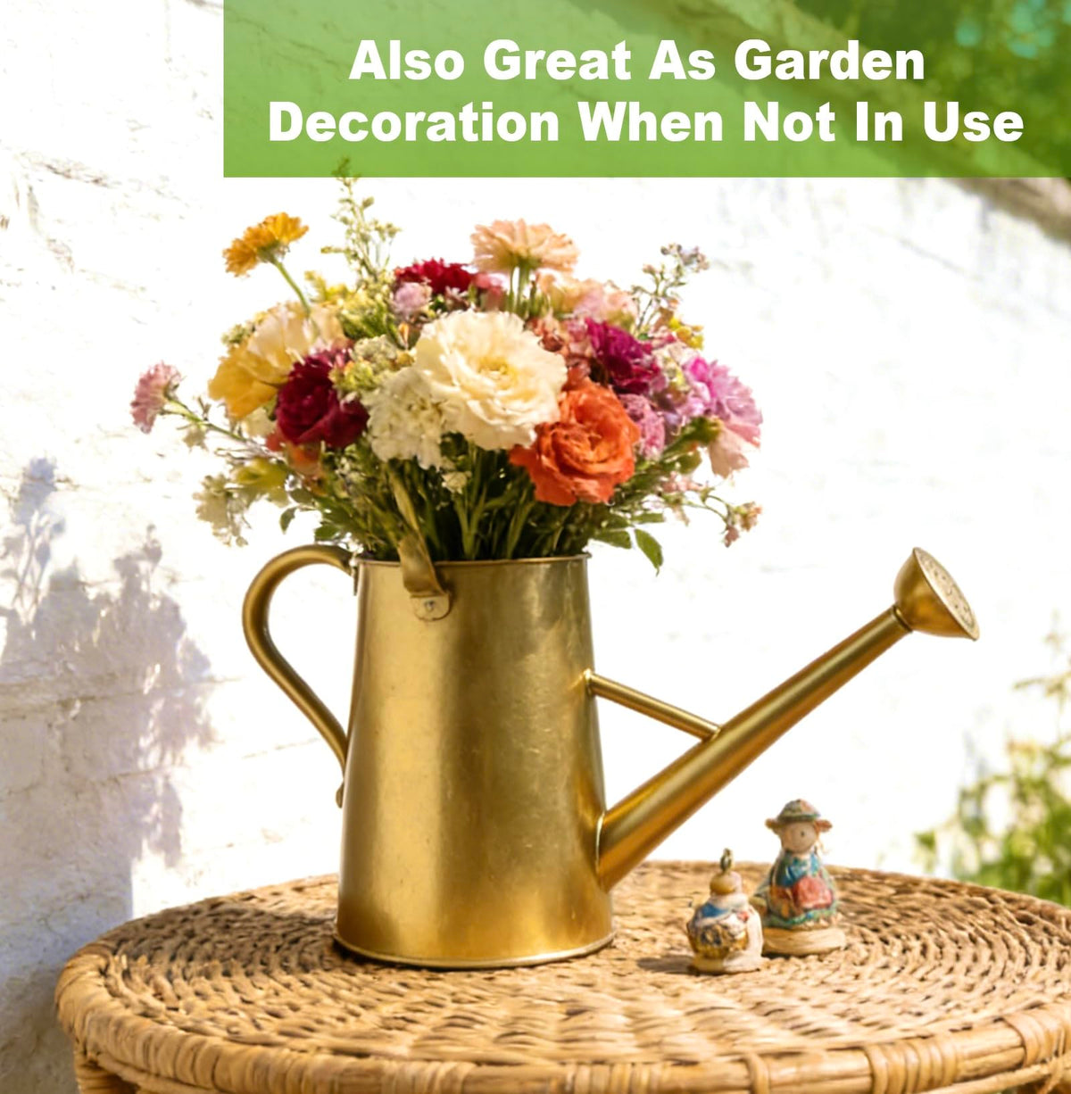 ShopWithGreen decorative gold can also serve as a stylish vase