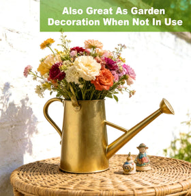 ShopWithGreen decorative gold can also serve as a stylish vase