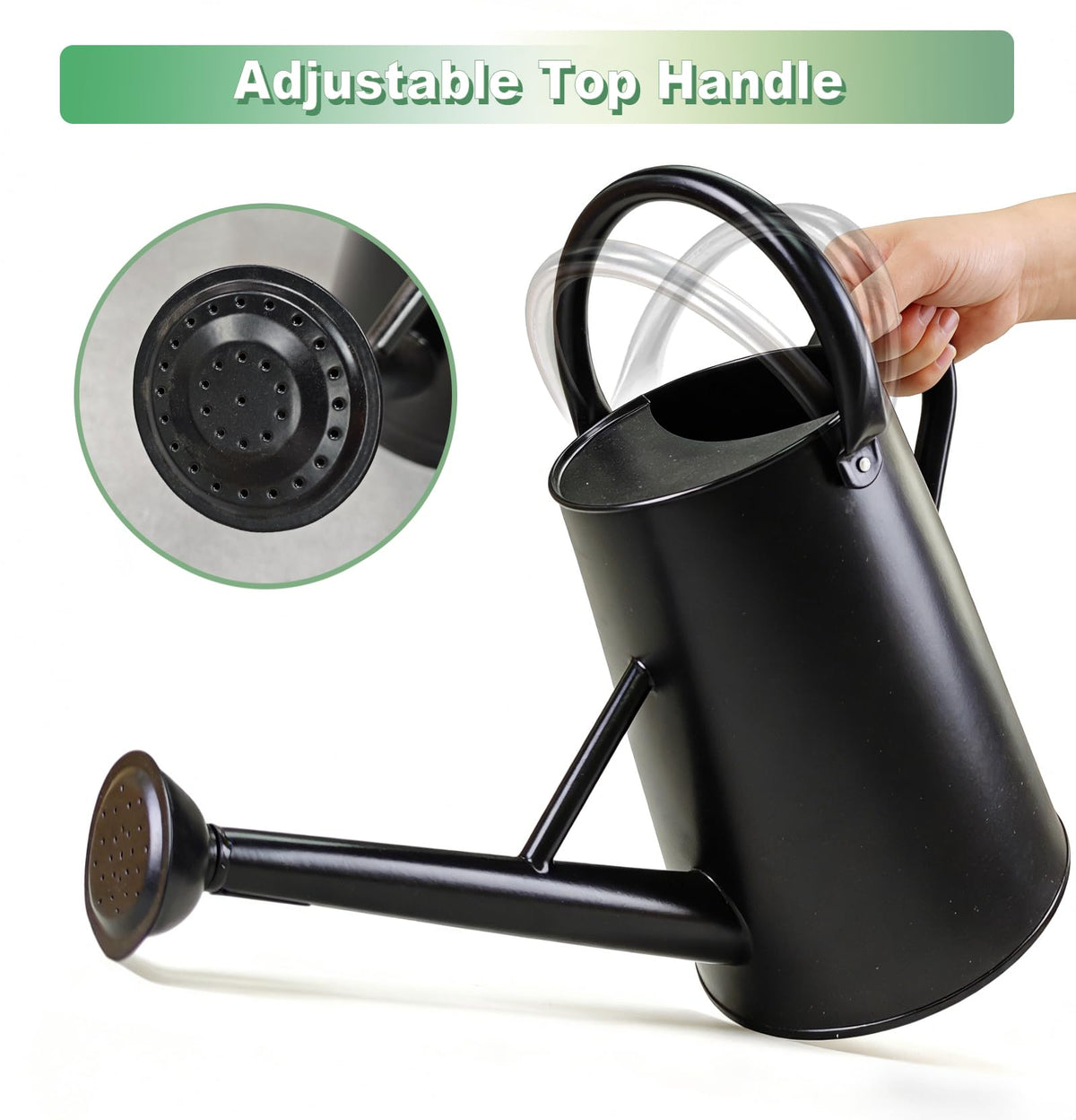 ShopWithGreen Watering Can's powder-coated finish adds smoothness and modern style.