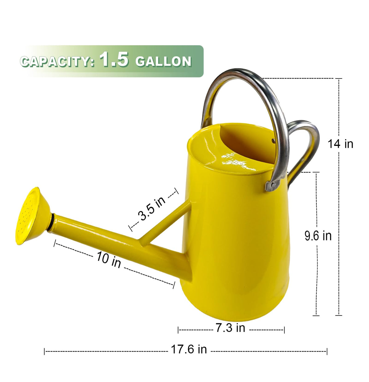 shopwithgreen watering can removable sprinkler head enabling gentle mist or direct flow