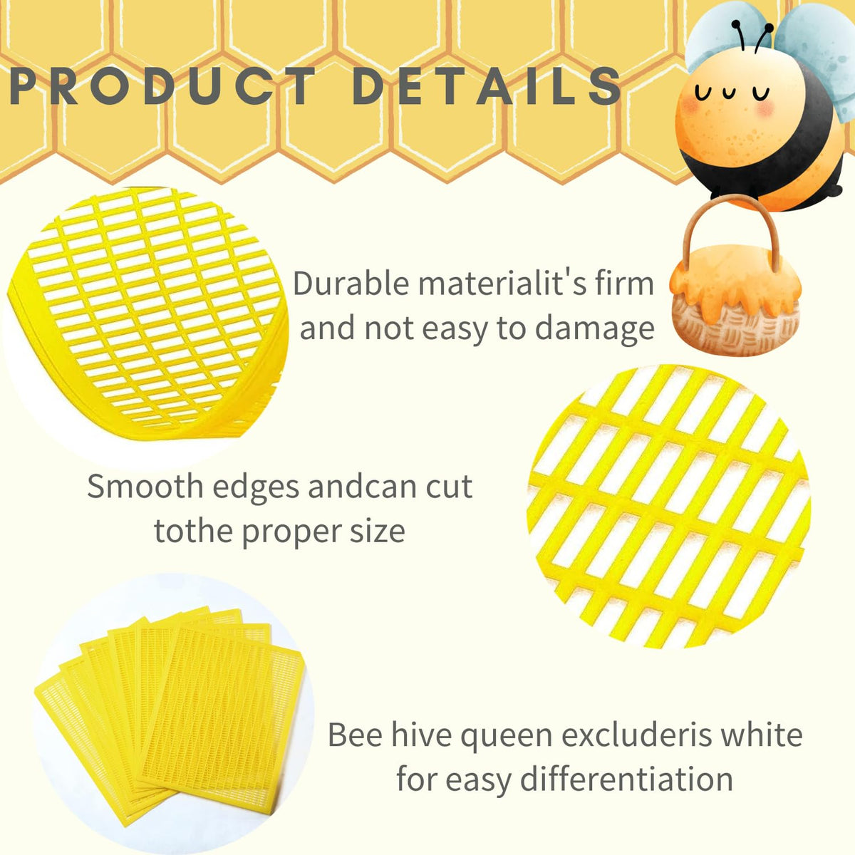 ShouRong plastic excluder with grooved entry for bees