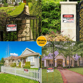 Showbellia 2-pack bundle sign for extra coverage on property.
