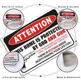 Showbellia gun sign weatherproof for indoor or outdoor installation.