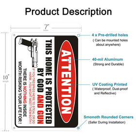 Showbellia rust-free aluminum sign outdoors with four pre-drilled holes for easy mounting.