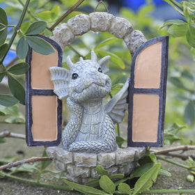 SHOWFEICAT dragon wall statue adds whimsical focal point to any outdoor wall.