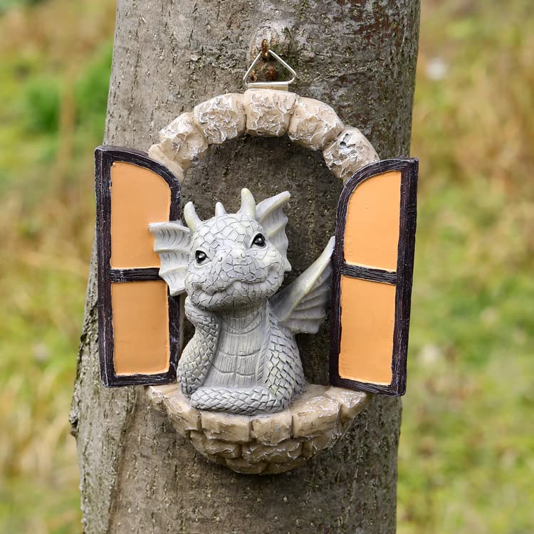 SHOWFEICAT eye-to-eye dragon garden decor creates a friendly, inviting centerpiece.