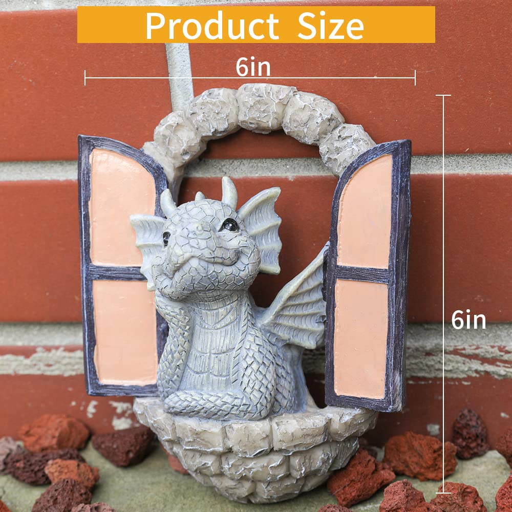 SHOWFEICAT solar dragon yard art provides self-powered illumination outdoors.