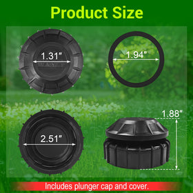 Showingo 151933 cap and cover kit installed on Rain Bird valve.
