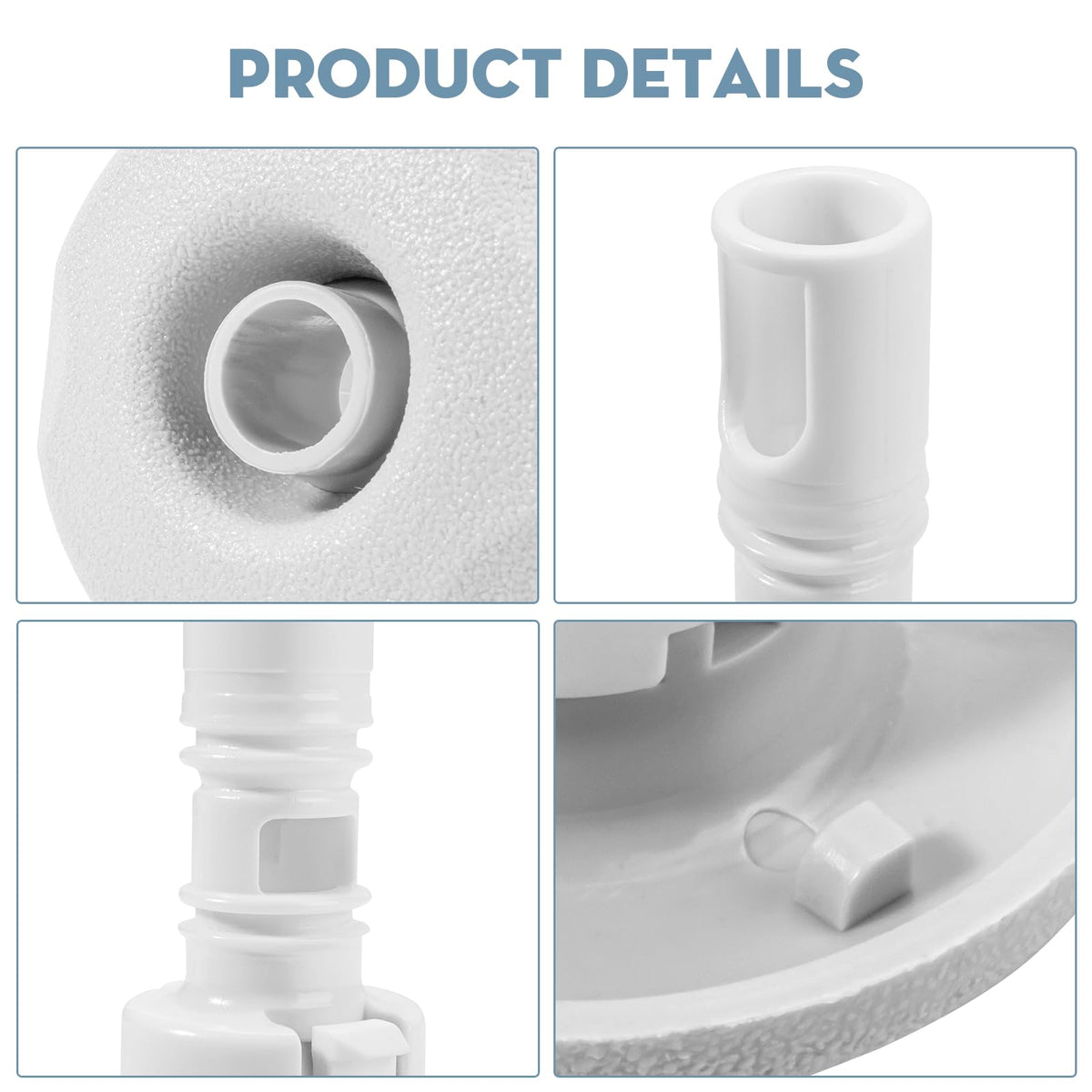 Showingo 2-inch spa jet side view shows durable, corrosion-resistant construction.