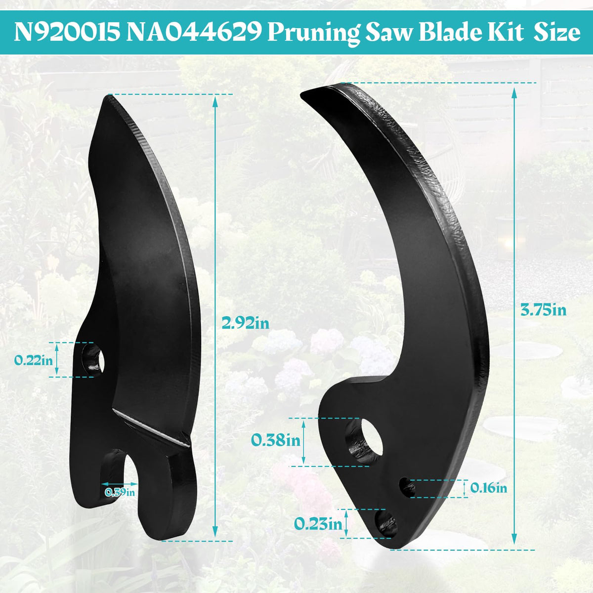 Showingo blade teeth close-up showing durable carbon steel for longevity.