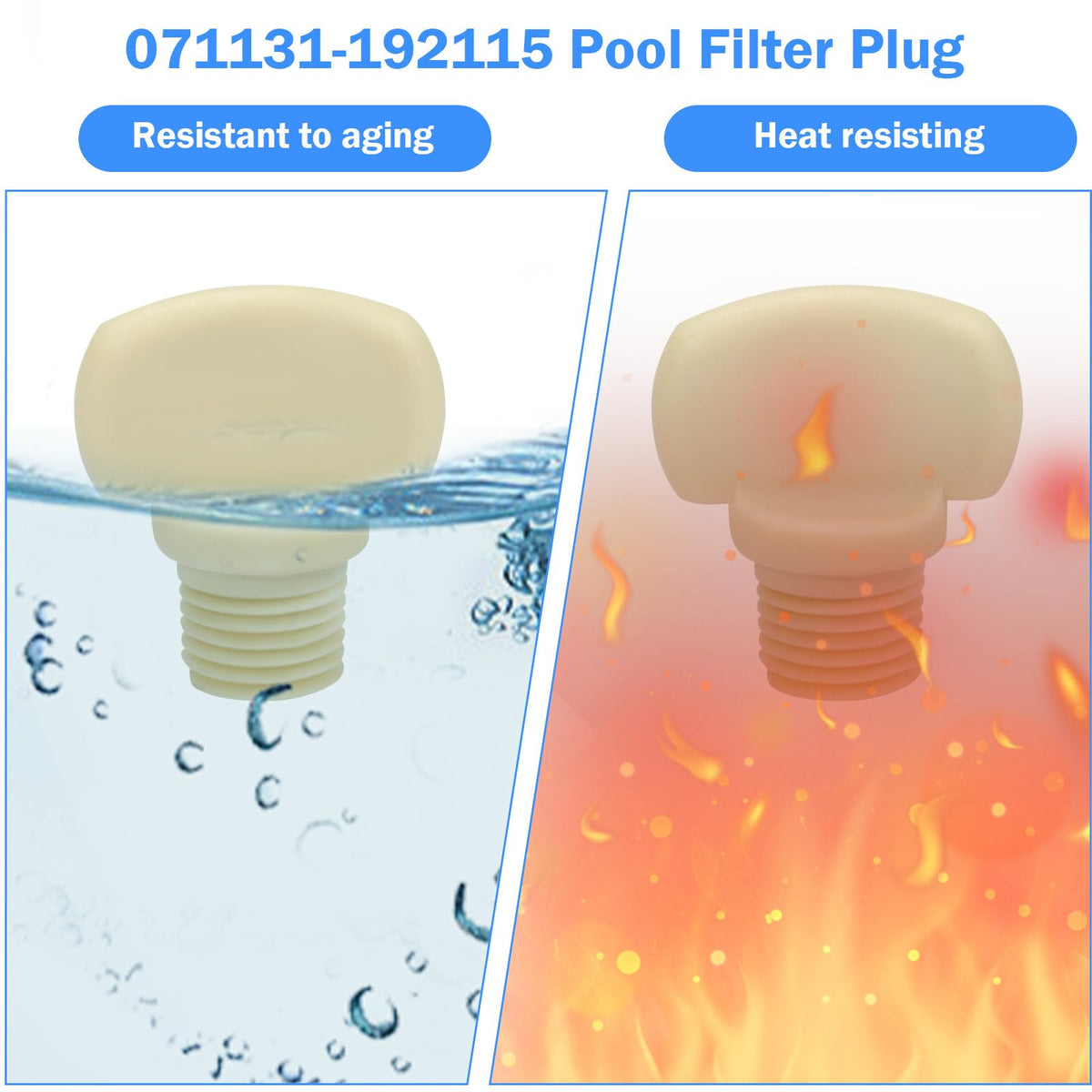 Showingo corrosion-resistant, reusable pool plug for long-lasting use.