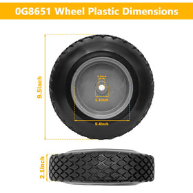 Showingo Generac portable generator wheel designed for reliable performance and easy replacement.