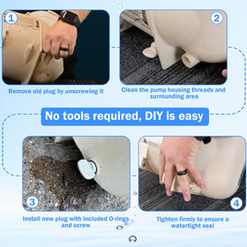 Showingo Intelliflo compatible drain plug for secure installation.