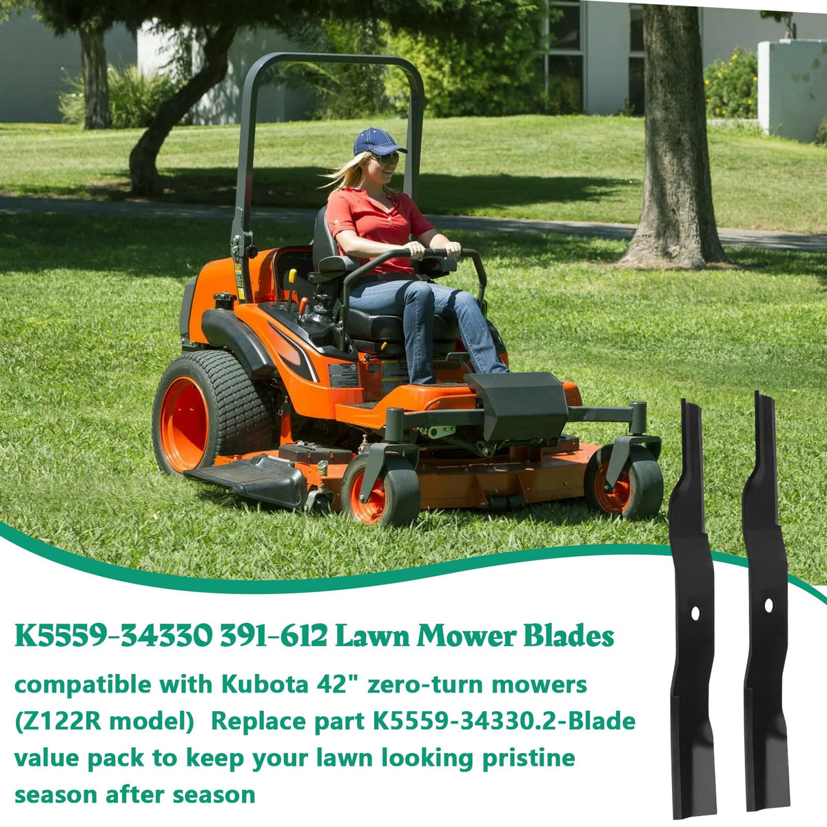 Showingo K5559-34330 wide two-and-a-half-inch blade for longer life
